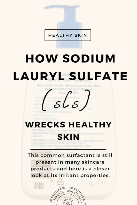 Sodium Lauryl Sulfate (SLS) is a common surfactant still present in many skincare products. Here is a closer look at its irritant properties. via @healthyskinglows Natural Cleaning Products Diy, Cetaphil Gentle Skin Cleanser, Yoga Information, Gentle Skin Cleanser, Skin Cleanser, Sodium Lauryl Sulfate, Healthy Glowing Skin, Sls Free Products, Skin Diseases