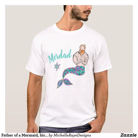 Father of a Mermaid, birthday Party tshirt Mermaid Tshirt Ideas, Mermaid Bday Party, Polar Bear Baby Shower, Mermaid Tshirt, Birthday Under The Sea, Mermaid Birthday Party Ideas, Mermaid Birthday Party Decorations, Mermaid Parties, Mermaid Theme Birthday