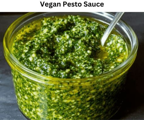 Vegan Pesto Sauce - vegan Dinner - Cooking Ideas | feedod.net Vegan Pesto Sauce, Sweet Potato Pizza Crust, Vegan Pesto Recipe, Sweet Potato Pizza, Vegan Tomato Soup, Vegan Pecan, Pasta Chips, Vegan Parmesan Cheese, Vegan Pesto