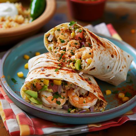 Delicious Old Bay Shrimp Burritos Recipe Old Bay Shrimp Burritos, Shrimp Burritos, Shrimp Burrito, Old Bay Shrimp, Burritos Recipe, Hearty Dinner, Baking Blog, Old Bay, Dessert Salads