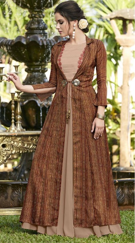 Long Gown Dress Party Wear Western, Long Gown Dress Party Wear, Long Koti, Party Wear Long Gowns, Printed Long Gowns, Gown Dress Party Wear, Office Wear Dresses, Ethereal Elegance, Style Kurti