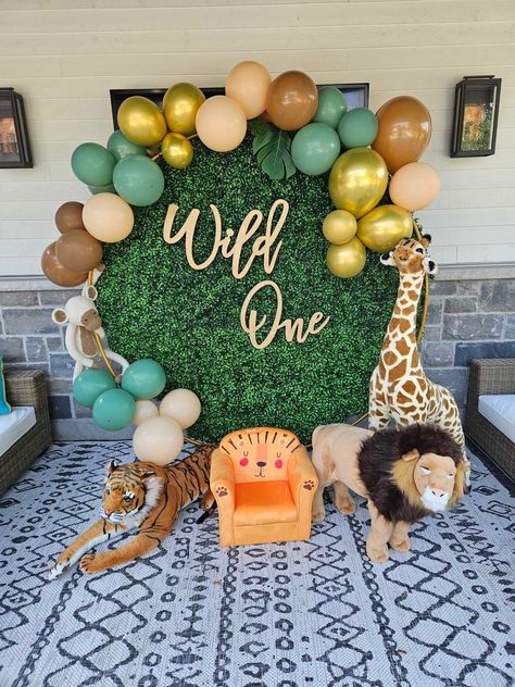 Wild One Birthday Party Decor, 1 Year Birthday Party Themes, Wild One Party Decor, Wild One Boy First Birthday, Wild Ones Birthday Party, Wild One Birthday Party Boys Cake, Wild One Birthday Party Boys Decorations, Zoo First Birthday Party, Wild One Birthday Party Food