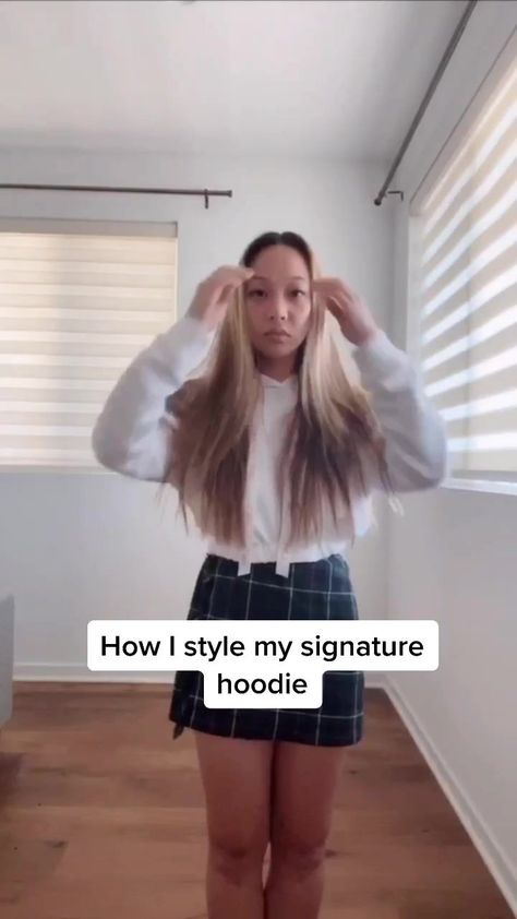 Styling the LNH Signature Crop Hoodie. Hoodies don't have to just be paired with grey sweatpants. Find some fun ways to pair our white crop hoodie like with a plaid skirt, high waisted jeans or even a black blazer. Pink Scrunchies | Casual Fashion | Hoodie Fashion | Crop Top Outfits | Hoodie Design | Sweatshirt Refashion | Home Outfit | Cutout Top Outfit | Cutout Shoulder Top | Cold Shoulder Top | Summer Fashion Fashion Crop Top Outfits, Cutout Top Outfit, White Crop Hoodie, Outfits Hoodie, Fashion Process, Sweatshirt Refashion, Emerging Designers Fashion, Outfit Hoodie, Blazer Pink