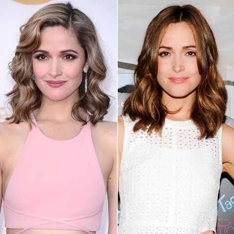 Rose Byrne Blonde hair vs Brown hair - Celebrity Hair Makeovers | InStyle UK Blonde Vs Brunette, Cool Blonde Highlights, Change Hair Color, Rose Byrne, Celebrity Hair, Cool Blonde, Hair Color And Cut, Emmy Awards, Celebrity Hairstyles