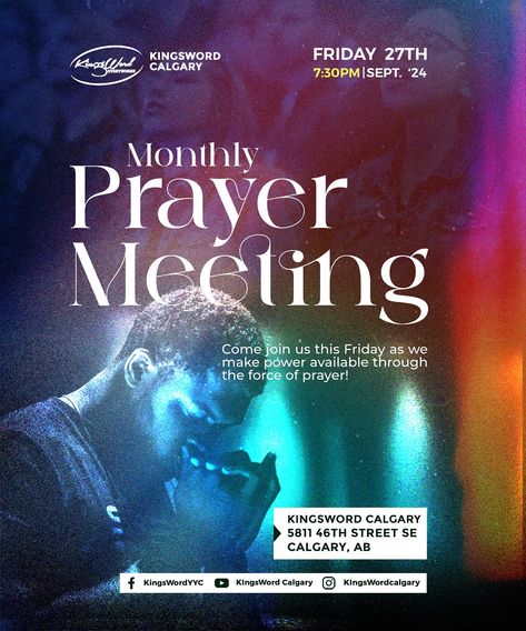 Prayer meeting flyer design #prayer #prayermeeting #flyer #flyerdesign #flyerdesigns #adobe #photoshop #lightroom Prayer Meeting Flyer Design, Meeting Flyer Design, Prayer Flyer Design, Prayer Meeting, Church Graphics, Church Graphic Design, Church Events, Animation Background, Adobe Photoshop Lightroom