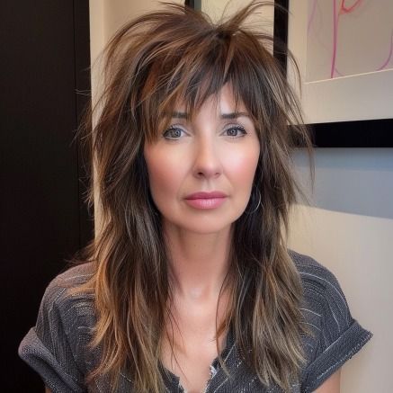 50 Vibrant Shaggy Hairstyles for Women Over 50 Long Shaggy Haircuts, Medium Shaggy Hairstyles, Long Shag Hairstyles, Shaggy Hairstyles, Rocker Hair, Modern Shag Haircut, Shaggy Long Hair, Medium Shag Haircuts, Long Shag Haircut