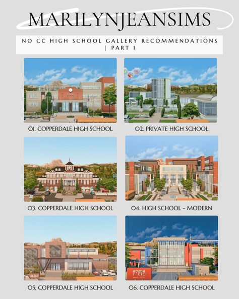 marilynjeansims High School Layout Plan, Sims 4 Boarding School Cc, Sims 4 Gallery Id, High School Floor Plans Layout, Sims 4 Private School Mod, Sims 4 Copperdale High School, Ts4 High School, Sims 4 Honeymoon, Sims 4 High School Building