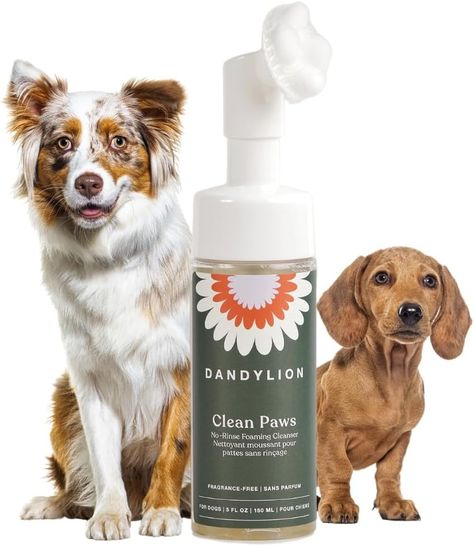 Amazon.com : Dandylion Clean Paws | No-Rinse Foaming Cleanser | Gentle, Fragrance-Free, and pH Balanced to Provide a deep Clean Safe for All Dogs | 5fl oz. Bottle with Silicone Bristle Brush : Pet Supplies John Pawson Inspired, Puppy Paw, Paw Cleaner, Muddy Paws, Puppy Paws, Foaming Cleanser, All Dogs, Bristle Brush, Pet Care Tips