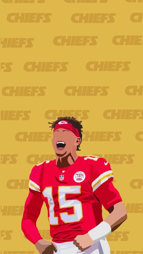 Chiefs Wallpaper, Nfl Football Art, Cow Print Wallpaper, Kansas City Chiefs Football, Sketch Tattoo Design, Chiefs Football, Patrick Mahomes, Kc Chiefs, Football Art