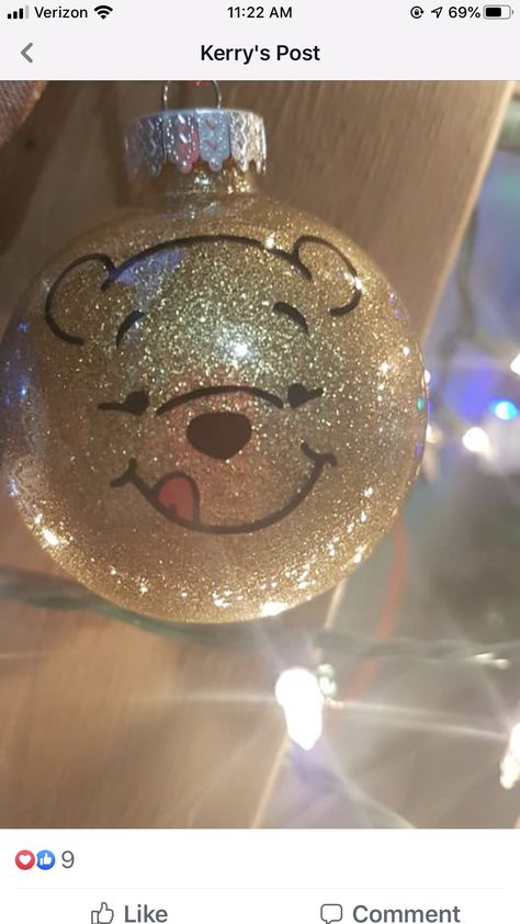 Disney Tree Ornaments, Winnie The Pooh Christmas Ornaments Diy, Ordiment Ideas Diy Christmas Ornaments, Christmas Ornimates Diy, Disney Ornaments Diy Ideas, Winnie The Pooh Ornaments Diy, Rudolph Ornaments Diy, Disney Christmas Ornaments Diy, Diy Disney Christmas Ornaments