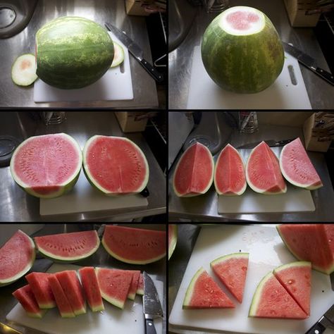 Cut A Watermelon, Perfect Watermelon, Luau Party Food, Watermelon Party, Cut Watermelon, Watermelon Birthday, Watermelon Slices, Fruit Platter, Food Presentation