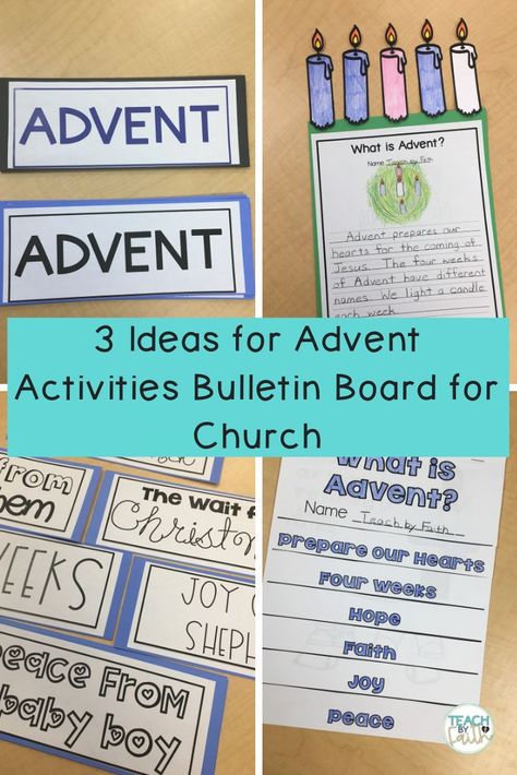 advent-activities-bulletin-board-for-church Advent Projects For Middle School, Advent Bulletin Boards For Church, Advent Bulletin Boards, Advent Bulletin Boards Catholic, Advent Art Projects, Catholic Bulletin Boards, Advent Art, Teach Peace, Christmas Bulletin Board