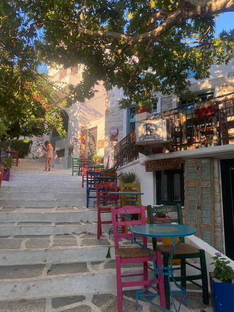 #naxosgreece #greece #naxos #travel #summer #aesthetic #greek #goldenhour Living In Greece Aesthetic, Naxos Greece Aesthetic, Greek Islands Aesthetic, Grecia Aesthetic, Greece Living, Greek Summer Aesthetic, Greece Summer Aesthetic, Greece Streets, Greece Naxos