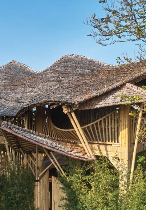 Vo Trong Nghia, Raw Architecture, Bamboo Roof, Bamboo Structure, Bamboo Architecture, Community Centre, Wood Architecture, Rural House, Bamboo House