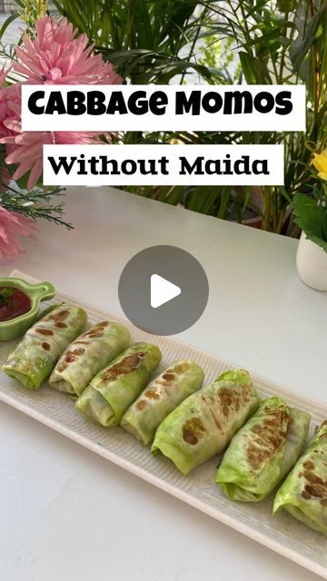 Shreya Goyal on Instagram: "Cabbage Momos without Maida😍🔥 Like 👍🏻 Share ✅ & Share with your foodie friend ❤️ . . . Follow and support @gudiaworld  . . . Cabbage Momos Recipe:-  1 Cabbage   Momos Stuffing Recipe :- 1 tbsp Oil 1 tsp Garlic Green chilli Chopped Onion Chopped capsicum  Paneer  Salt Black pepper  Soy sauce   2 Meathods of Making Momos Better 😍  1️⃣Pan Fry  2️⃣Steam   Serve with spicy chutney  . . #momos #cabbagemomos #cabbage #panfrieddumplings #momoschutney  #momosrecipe #healthymomos  #streetfood #streetfooddelhi #delhistreetfood #spicyfood #momoslover #snacks #viralvideos #instareels  #recipes #reelitfeelit #trending #recipereels #foodreels #easyrecipes #delhi #explorepage #explore #reelsinstagram #trendingreels #foodcontentcreator #foodbloogerlife #gudiaworld  . . Whic Vegetarian Recipes Cabbage, Capsicum Stuffed Recipes, Vegan Momos Recipe, Without Oil Recipes Indian, Cabbage Snacks Recipes, Cabbage Momos, Cabbage Snacks, Momos Recipe Vegetarian, Paneer Recipes Snacks