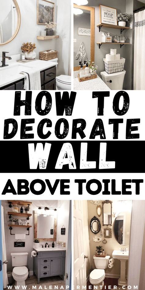 29 Stunning Above Toilet Decor Ideas To Recreate Now Above Toilet Decor, Toilet Decor Ideas, Bathroom Wall Decor Diy, Above Toilet, Toilet Decor, Bathroom Counter Decor, Bathroom Decor Themes, Bathroom Shelf Decor, Unique Shelves