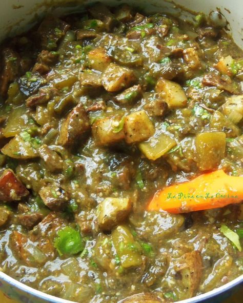 Pork Chile Verde with or without Potatoes (Pina en la Cocina) Pork Chile Verde, Green Chili Recipes, Chile Colorado, Dinner Planning, Chili Verde, Hispanic Kitchen, Verde Recipe, Mexican Recipe, Real Foods