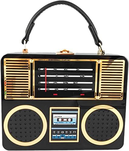 Boom Box, Totes Bag, Unique Handbags, Box Clutch, Evening Handbag, Black Acrylic, Black Acrylics, Small Handbags, Bags Designer Fashion