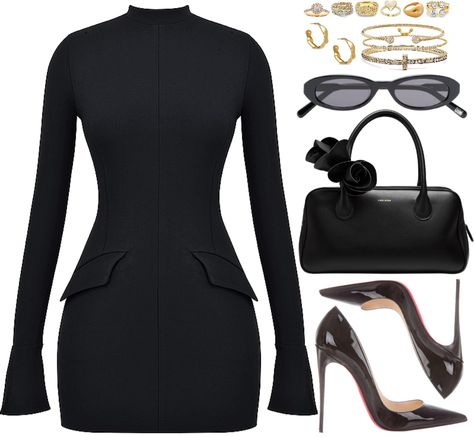 Night Out in Monte-Carlo, Monaco outfit ideas | Monaco Outfit, Zipper Bracelet, Louboutin So Kate, Tiffany T, Crossover Ring, Statement Rings Diamond, So Kate, Magda Butrym, Kendra Scott Earrings