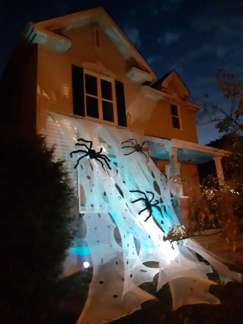 Halloween Decorations - Trenton Mills, LLC Spider Webs Halloween Decoration, Halloween Decorations Spider Webs, Spiderweb Halloween Decoration, Spider Halloween Decorations, Easy Halloween Decorations Outdoor, Front Yard Halloween Decorations, Halloween Havoc, Spider Web Halloween Decorations, Spider Theme