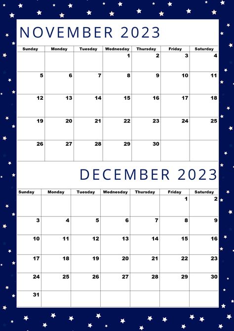 November 2023 Calendar,December 2023 calendar,Nov 2023 Dec 2023,A4 size,Digital,PDF,999printable November 2023 Calendar, Dec Calendar, December Printable, Calendar February, Four Day Weekend, November Aesthetic, Calendar December, Calendar January, Note Taking Tips