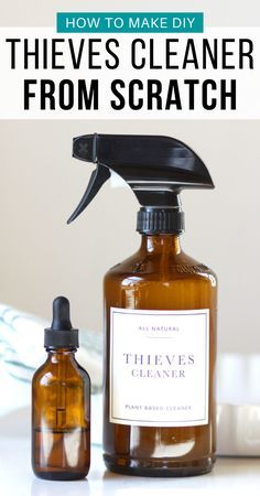 All Purpose Cleaner Diy Essential Oils, Diy Thieves Cleaner Recipe, Diy Thieves Household Cleaner Recipe, Thieves Cleaning Recipes, How To Make Thieves Cleaner, Diy Thieves Spray, Thieves Recipe Diy, Essential Oil Surface Cleaner, Best All Purpose Cleaner Diy