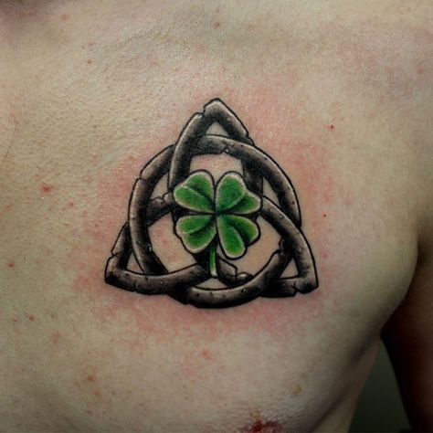 Celtic Clover Tattoos, Irish Shamrock Tattoo, Small Celtic Tattoos, Celtic Tattoo For Women, Trinity Knot Tattoo, Shamrock Tattoo, Celtic Tattoos For Men, Ireland Tattoo, Shamrock Tattoos