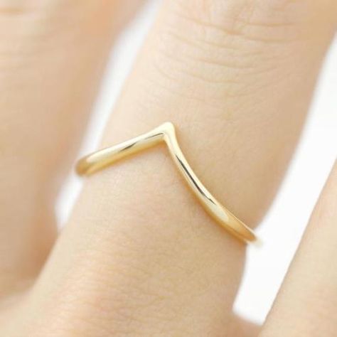 Minimal Wedding Ring, Minimal Wedding Rings, Vanki Ring, V Shaped Ring, Gold Chevron Ring, V Ring, Ring Minimal, Gold Stacking Ring, Gold Chevron