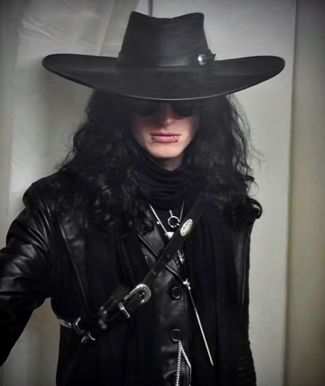 My work in progress ‘Bountyhunter Goth’ outfit :) Inspo from fantasy Western, Victorian gothic characters 🖤 - - - - - - #cowboy #vanhelsing #bloodborne #metalmusic #heavymetalmusic #heavymetal #bountyhunter #alternative #alternativefashion #metalhead #metalheads #metalheadguy #blackmetalhead #blackmetalheadguy #immortalcorpsepaint #emo #westernstyle #aesthetic #goth #rock #alt #metal #alternative #alternativefashion #vampire #vamp #westerngoth Metalhead Cowboy, Western Punk Outfits, Punk Cowboy Outfit, Emo Cowboy Aesthetic, Goth Cowboy Outfit, Gothic Cowboy Aesthetic, Western Alternative Outfits, Goth Cowboy Aesthetic, Bloodborne Outfits