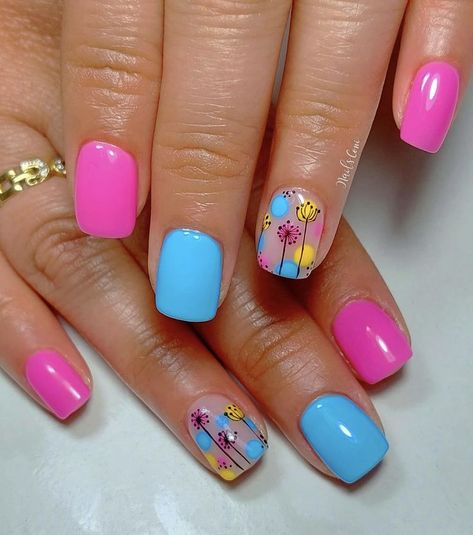 Summer Nails 2023, Neon Nail Designs, Colorful Nail Art, Colorful Nail, Pretty Nail Art Designs, Cute Gel Nails, Nails 2023, Easter Nails, Neon Nails