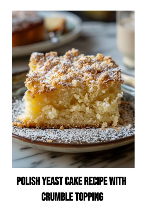 Discover the delightful flavors of a classic Polish dessert with this recipe for Placek Drożdżowy. Indulge in every bite of this Yeast cake topped with a delicious streusel mixture. Follow our simple instructions to create your own authentic Polish treat at home and impress your loved ones with your baking skills. A traditional delicacy that is sure to satisfy any sweet cravings and make your kitchen smell amazing! Yeast Cake, Polish Desserts, Yeast Starter, Waffle Cake, Crumble Recipe, Cakes Recipes, Streusel Topping, Crumble Topping, Polish Recipes