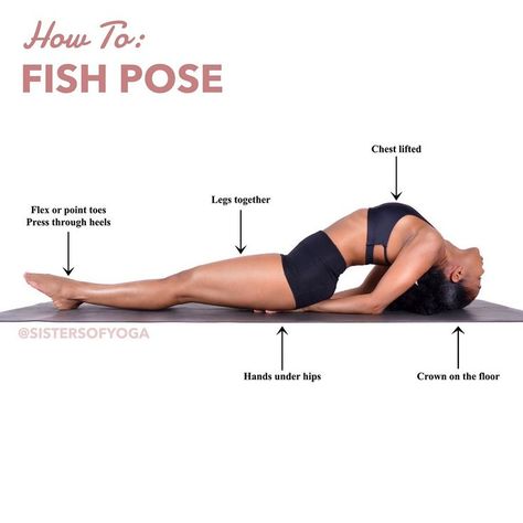 #SistersOfYoga #SOYTribe . BENEFITS OF FISH POS Yoga Sequencing, Yoga Nature, Fish Pose, Yoga Anatomy, Yoga Beginners, Yoga Techniques, Sup Yoga, Muscle Anatomy, Advanced Yoga