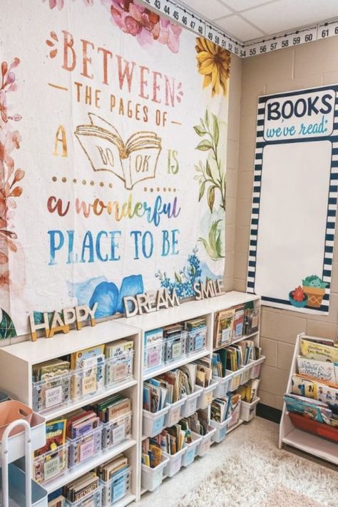 Classroom Library Ideas, Elementary Classroom Themes, Teachers Room, Classroom Goals, Kindergarten Classroom Decor, Classroom Makeover, Classroom Layout, Elementary Classroom Decor, 4th Grade Classroom