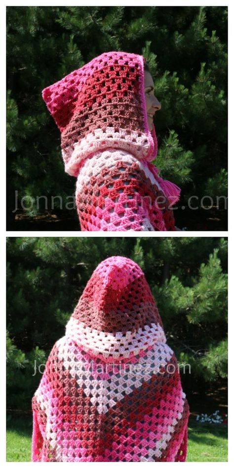 Hooded Poncho Pattern, Crochet Poncho Patterns Easy, Poncho Patterns, Crochet Cape, Crochet Poncho Free Pattern, Poncho Crochet, Hippie Crochet, شال كروشيه, Crochet Shrug Pattern