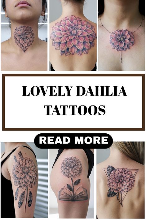 For literature lovers, a lovely dahlia tattoo emerging from the pages of an open book makes for a meaningful design. This symbolizes personal growth and knowledge, with the flower representing what blossoms from learning. Dahlia Tattoos, Dahlia Flower Tattoos, Dahlia Tattoo, Camera Tattoos, Family Tattoo Designs, Pink Tattoo, Camera Tattoo, Meaningful Design, An Open Book