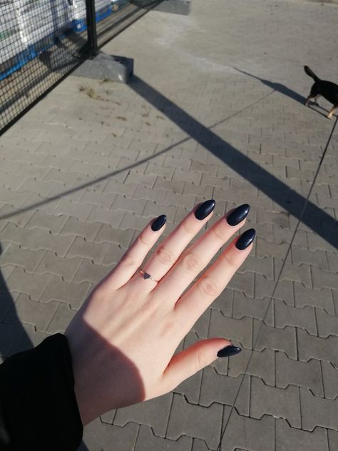 Dark Nails, Dark Blue, Rings For Men, Nails, Blue