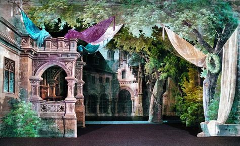 asfgjd Fairytale Set Design, Scenic Design Sketch, Scenic Design Theatres, Theatrical Scenery, Paper Theater, Theatre Inspiration, Rock Mountain, Vintage Theatre, Peacock Wall Art