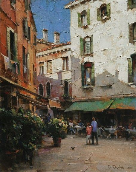 Dimitri Danish, Dmitri Danish, Art College, Draw And Paint, Amazing Paintings, Wooden Houses, Old Trees, Architecture Painting, Building Architecture