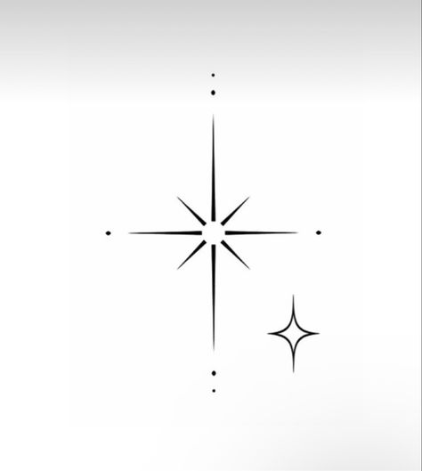 Minimal Star Tattoo, Star Tattoo Stencil, Star Constellation Tattoo, Tattoos 2024, Sparkle Tattoo, Star Tattoo Designs, Cute Little Tattoos, Constellation Tattoos, Hand Poke