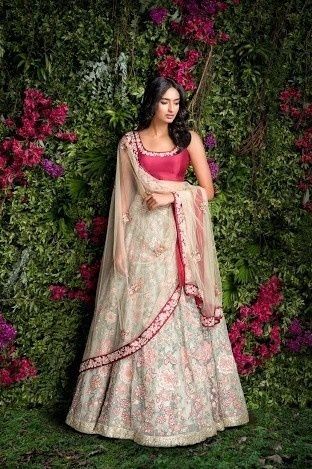 Shyamal & Bhumika 2016 Enchanted Forest - Shyamal Bhumika Lengha Designs, Indian Wedding Attire, Sabyasachi Lehenga, Bridal Lehenga Collection, Ritu Kumar, Anita Dongre, Red Lehenga, Lehenga Collection, Indian Lehenga