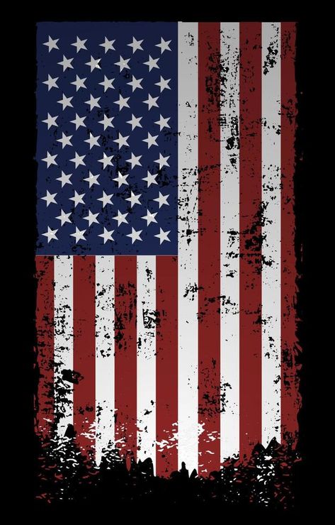 Simple Black Distressed Texture American Flag Vertical Background Vertical American Flag, Buddhism Wallpaper, Vertical Background, Usa Wallpaper, Android Wallpaper Art, Patriotic Art, Flag Tattoo, Distressed Texture, American Flag Background