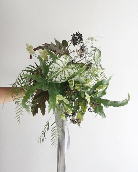 Foliage Bouquet, Elegant Bridal Bouquets, Greenery Wedding Bouquet, Greenery Bouquet, Green Bouquet, Bouquet Design, Botanical Wedding, Arte Floral, Greenery Wedding