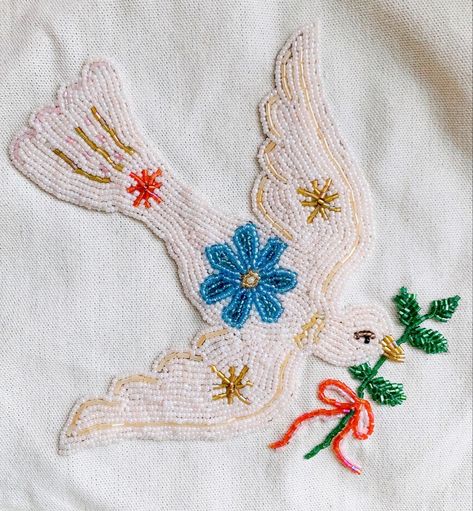 Millie Amber, Beaded Shirt, Ivy House, Tambour Embroidery, Contemporary Embroidery, Bead Embroidery Patterns, Bird Embroidery, Christmas Embroidery, Embroidery Inspiration