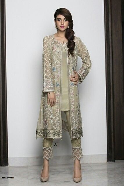 Embroidered Shirt Dress, Pakistani Formal Dresses, Latest Dress Design, Open Shirt, Embroidered Shirts, Pakistani Fashion Party Wear, Pakistani Bridal Dresses, Dress Indian Style, Pakistani Dress Design