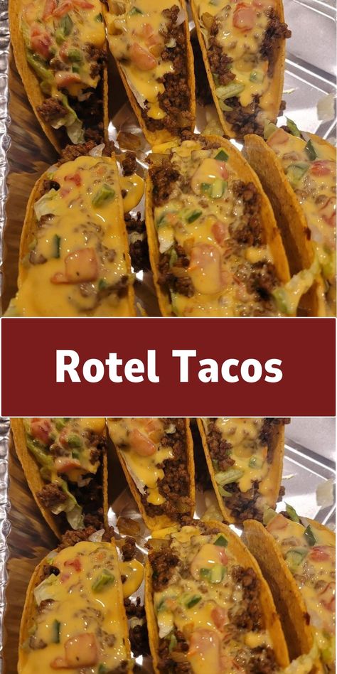 Spice up your taco night with Rotel Tacos. These tacos feature a zesty filling made with ground beef, tomatoes, and green chilies, all simmered together for a flavorful and slightly spicy taco experience. Easy Rotel Tacos, Rotel Casserole Ground Beef, Rotel Tacos Recipes, Loaded Rotel Burrito, Rotel Stuffed Tortillas, Mexican Food Recipes With Ground Beef, Ground Beef Rotel Recipes, Rotel Tacos Ground Beef, Ground Beef Tacos Recipes