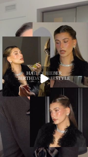 Chloe Geddes on Instagram: "Hailey Bieber birthday inspired hairstyle 🍸🤎✨

-
-
-
#haileybieber #haileybieberbirthday #hairstyles #heatlesshair"