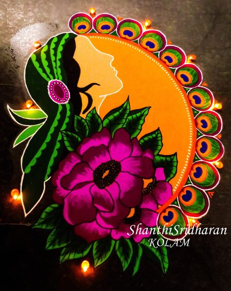 #women #womensday #womensketch #kolam #beboldforthechange #internationalwomensday #pledgeforparity #womenimage #womendrawing # Rangoli Painting, Rangoli Designs For Competition, Poster Rangoli, Very Easy Rangoli Designs, Rangoli Designs Simple Diwali, Rangoli Side Designs, Rangoli Designs Latest, Simple Rangoli Designs Images, Simple Rangoli Border Designs