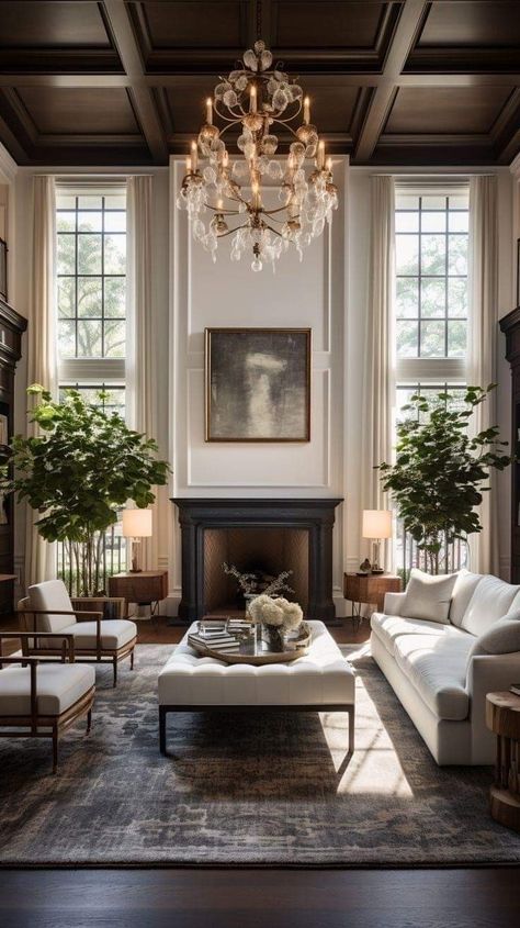 Modern Traditional Living Room, Southern Interior, Georgian Interiors, Andrea Palladio, Elegant Living Room Decor, Italian Interior Design, Italian Interior, Christmas Decorations Living Room, Elegant Living Room