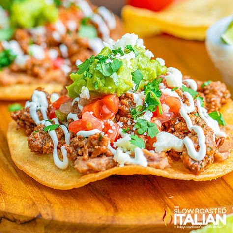 Mexican Chalupas Recipe, Easy Mexican Dinner, Chalupa Recipe, Chipotle Recipes Chicken, Slow Roasted Italian, Hispanic Recipes, Fried Tortillas, The Slow Roasted Italian, Spanish Recipes