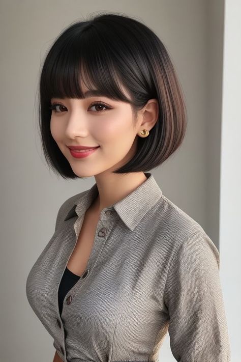 hair | hair care | hair | hair cuts | hair inspiration | hair tutorial |hair colour Asian Bob Haircut Round Faces, Bob Round Face, Asian Hair Bob, Asian Bob Haircut, Korean Hairstyles, Boys Hair, Hair Bob, Round Face Haircuts, Short Hair Styles For Round Faces